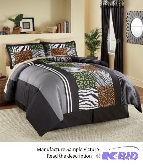 lot 4 image: Zaria Animal Print Comforter Set -&nbspDo le...