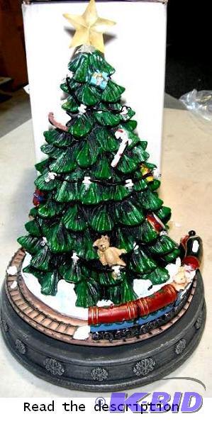 lot 54 image: Lighted LED Tree with Train - Battery operate...