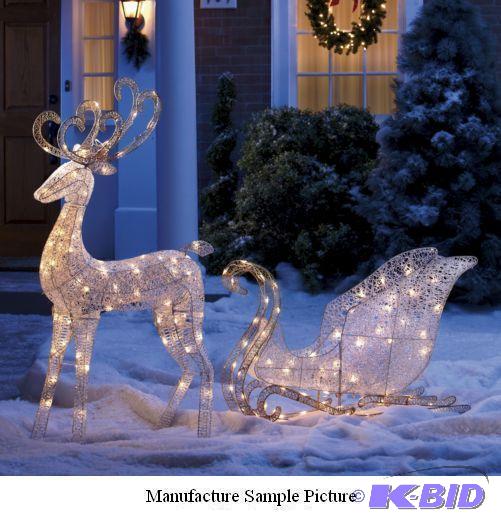 lot 60 image: Animated Glittering Buck and Sleigh - Ready t...