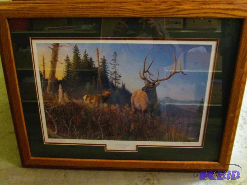 lot 1 image: Jim Hansel print &quotBig Sky Monarch" ...