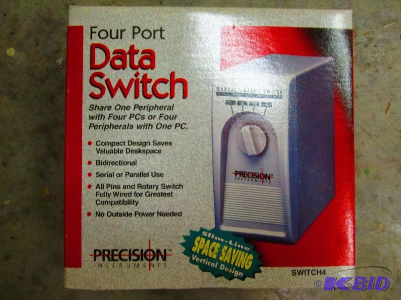 lot 13 image: Four port data switch PC device sharing contr...