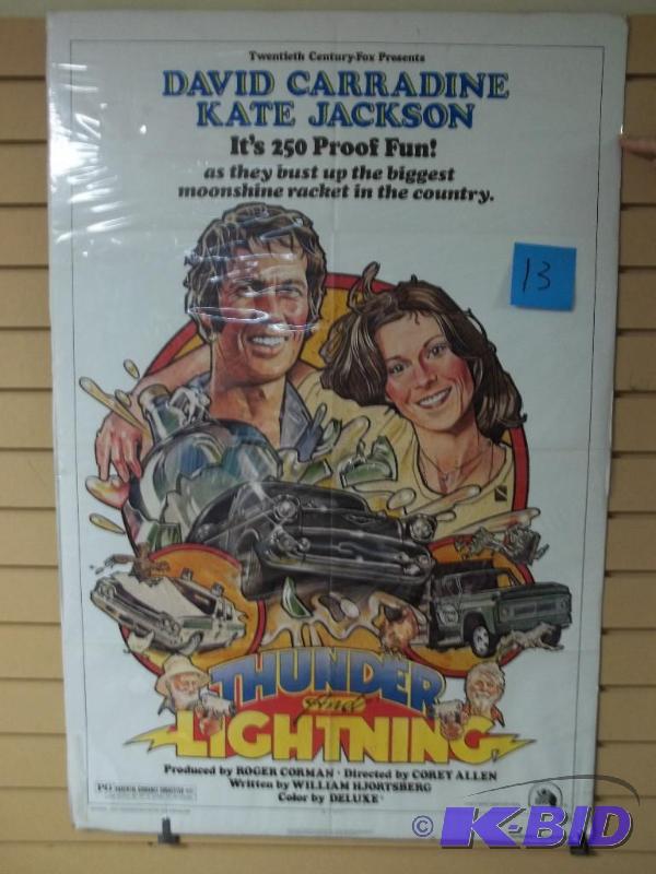 Thunder and Lightning, original, 27 x 41, unf...