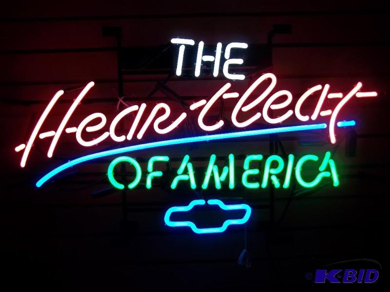 Heartbeat of America neon, new 32 x 18 with b...