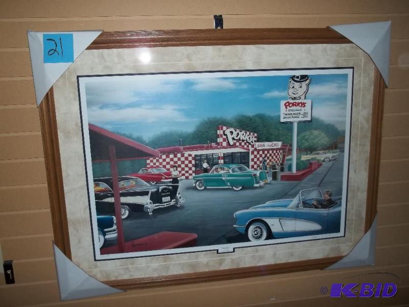 Porkys Drive In, new 30 x 40, Depicts 1961 U...