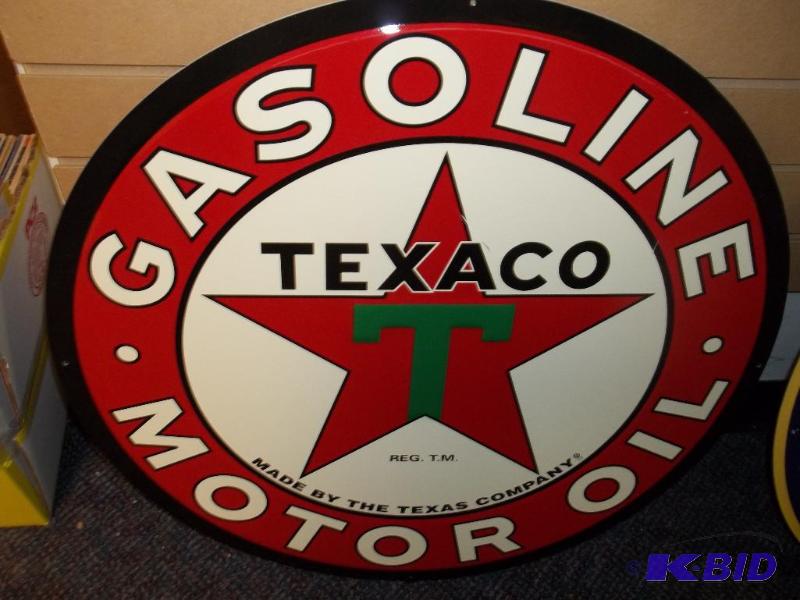 Texaco, 24 inch round, embossed, new repro...