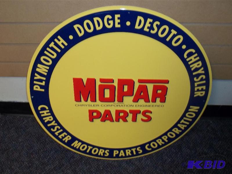 Mopar, 24 inch round, embossed, new repro...
