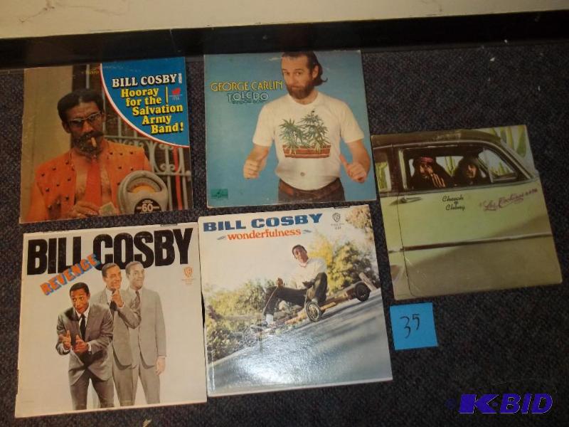 5 comedy record albums, Cosby, Carlin, Cheech...