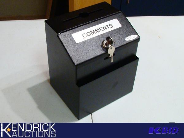 lot 50 image: Small Keyed Safco Strong Box
