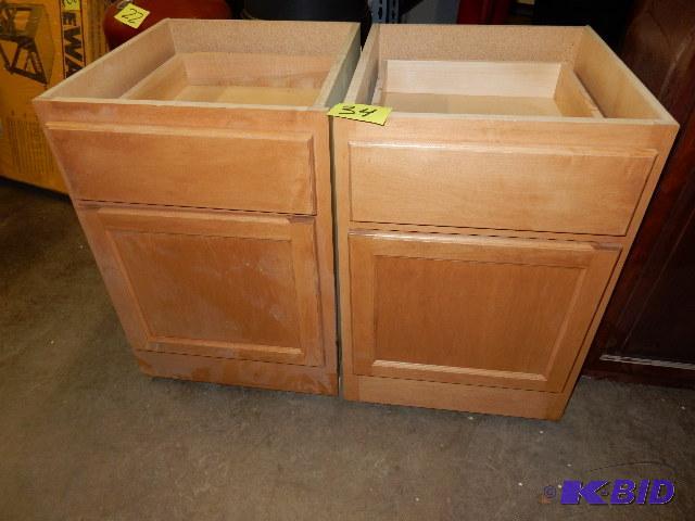 2 Lower CAbinets. Maple fronts. Simulated map...