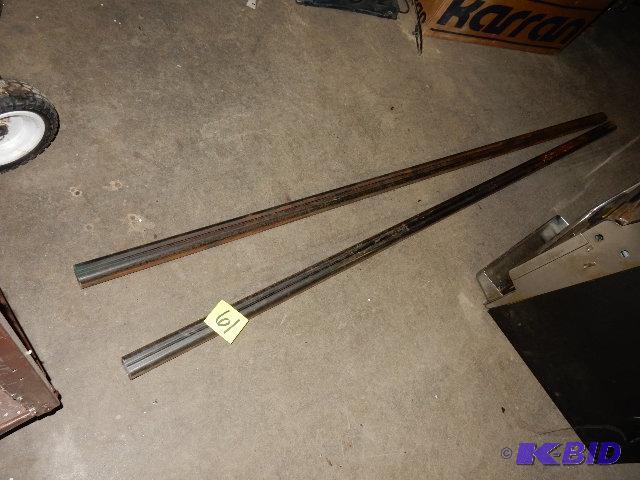 2 pieces of square steel pipe.. 2in square by...