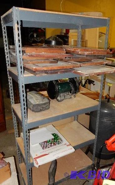 2, 36in x 18 in x 6 ft metal shelves. tear dr...
