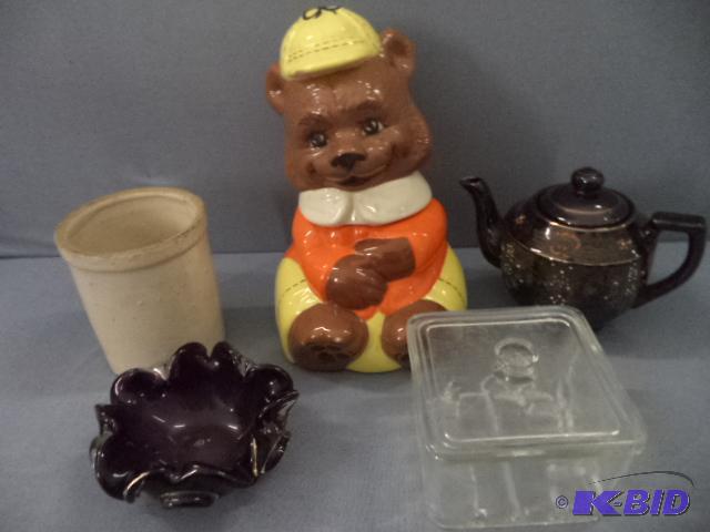 lot 137 image: Teapot, Cheese Preserver