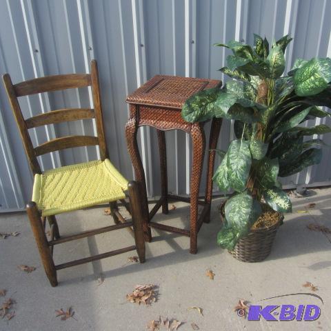 lot 14 image: Chair, Plant and Stand