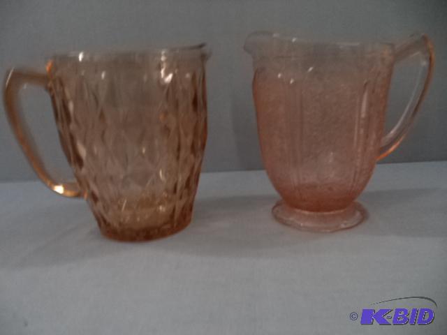 lot 178 image: Pink Depression Glass