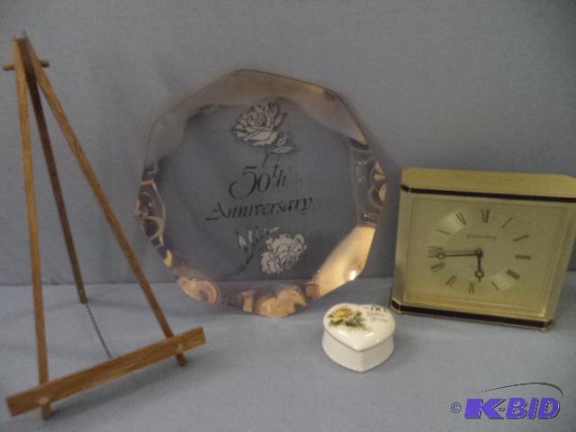 lot 64 image: Anniversary Glass, Clock