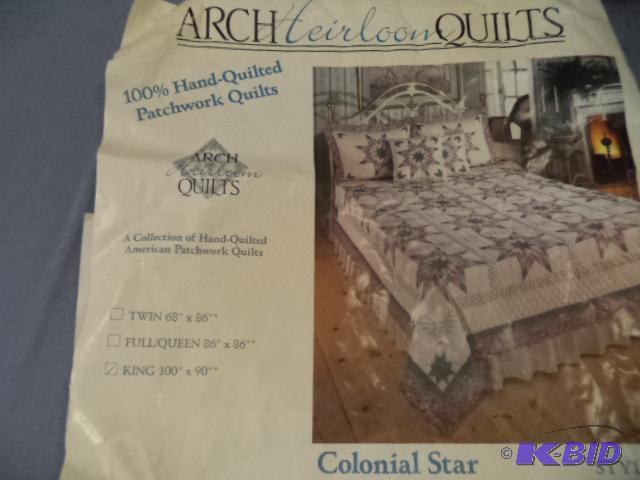 lot 88 image: Colonial Star King Quilt
