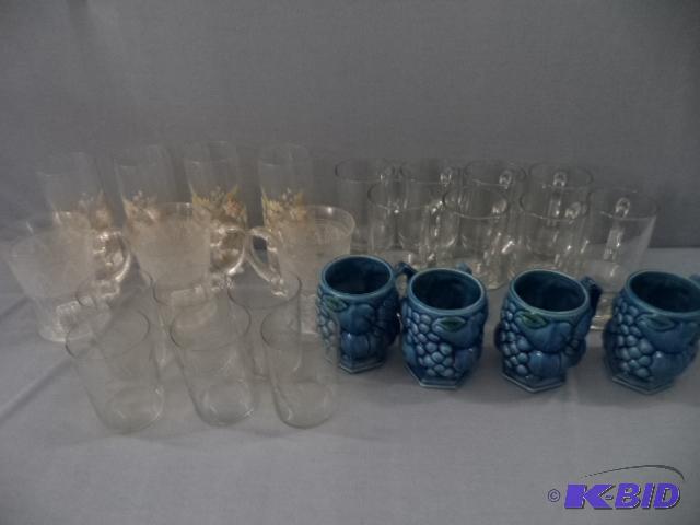lot 95 image: Mugs and Glasses