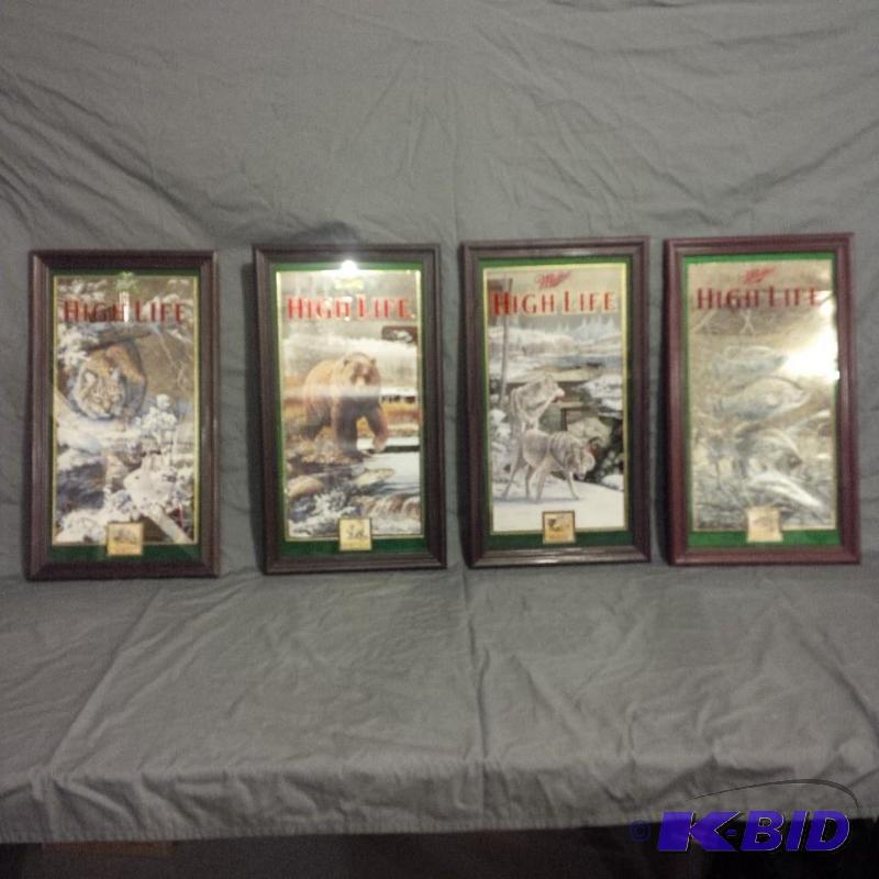 lot 12 image: Vintage Miller High Life Mirrors