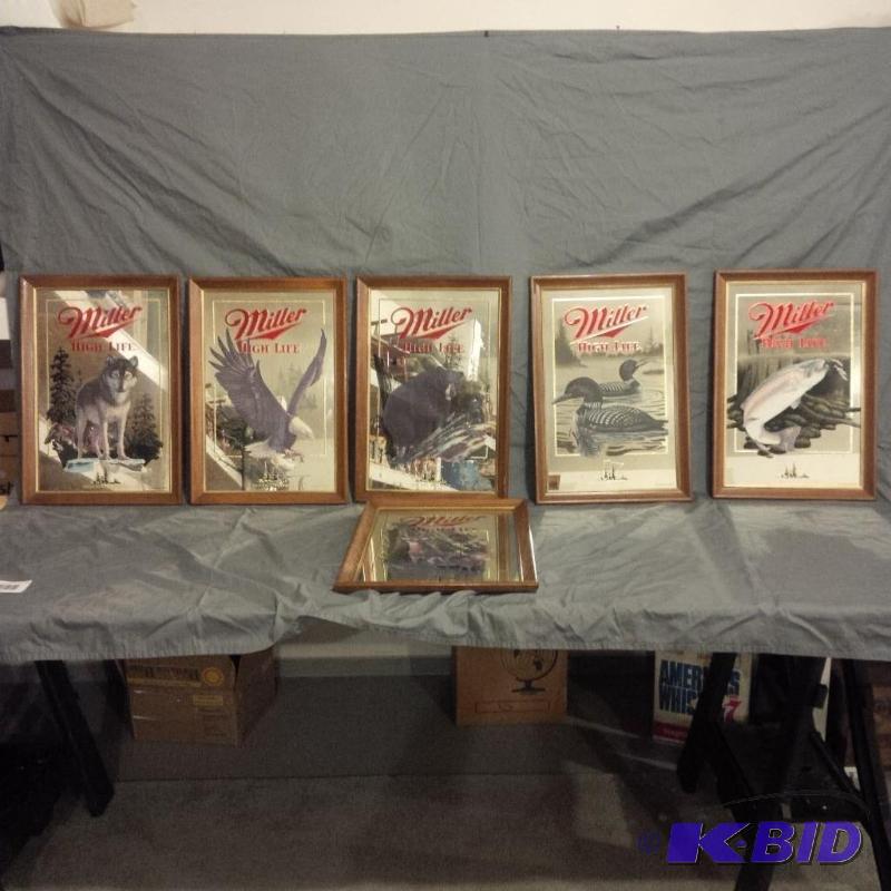 lot 13 image: Vintage Miller High Life Mirrors