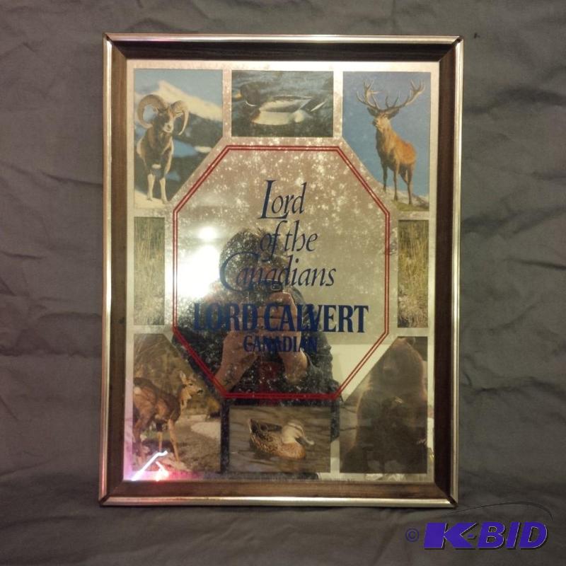 lot 29 image: Vintage Lord of the Canadians Lord Calvert Mirror