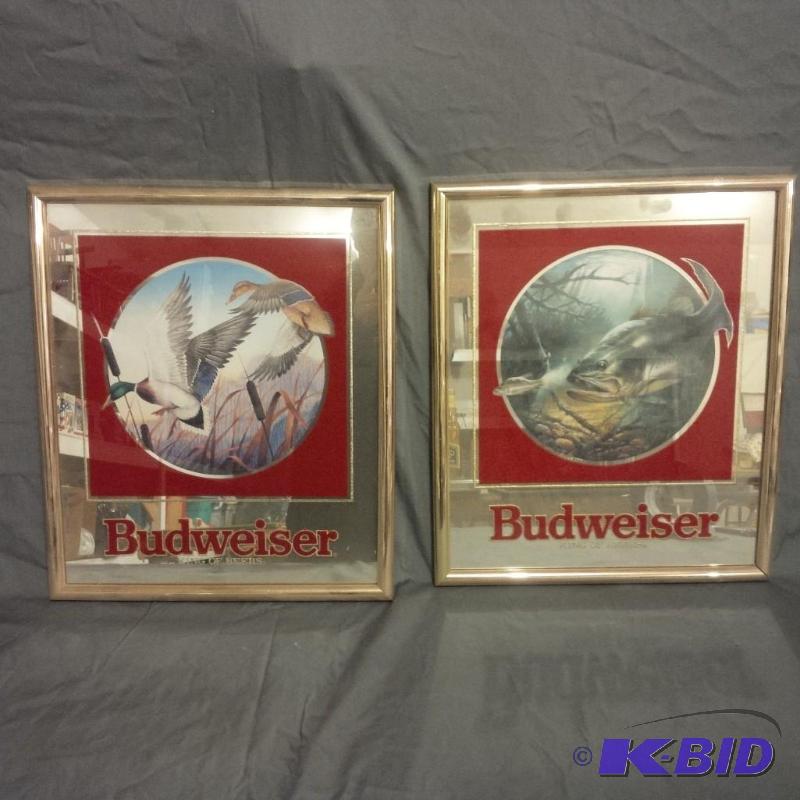 lot 3 image: Vintage Budweiser Mirror