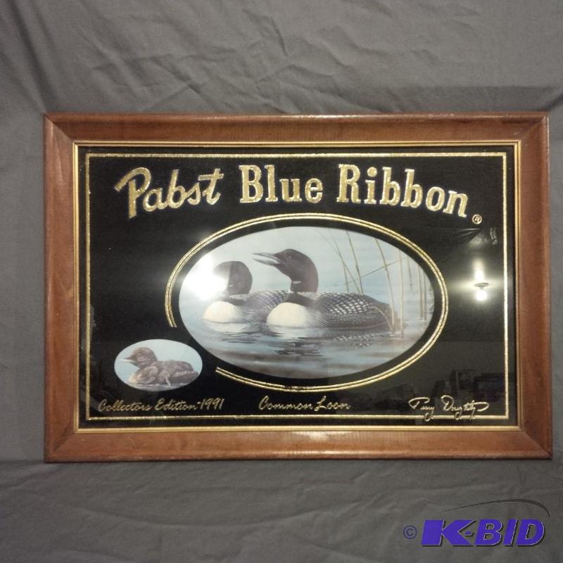 lot 5 image: Vintage Pabst Blue Ribbon Mirror