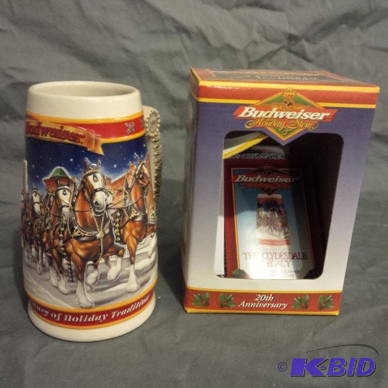 lot 55 image: Budweiser Holiday Stein