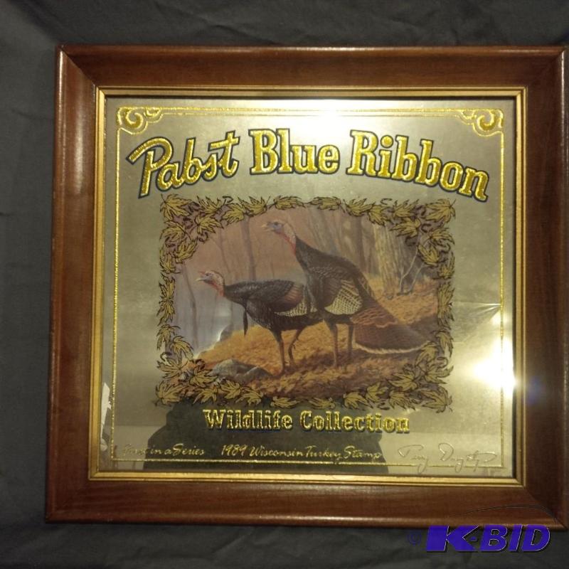 lot 6 image: Vintage Pabst Blue Ribbon Mirror