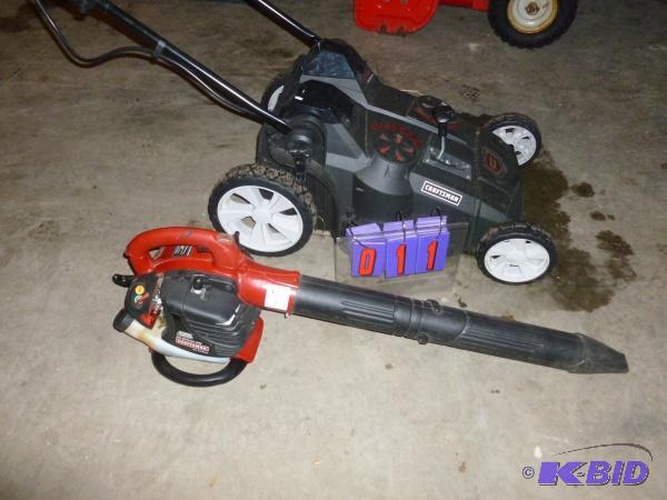 Craftsman 40 volt cordless lawn mower and gas...