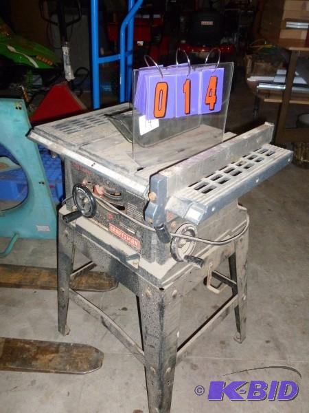 Craftsman table saw with fence and miter gaug...