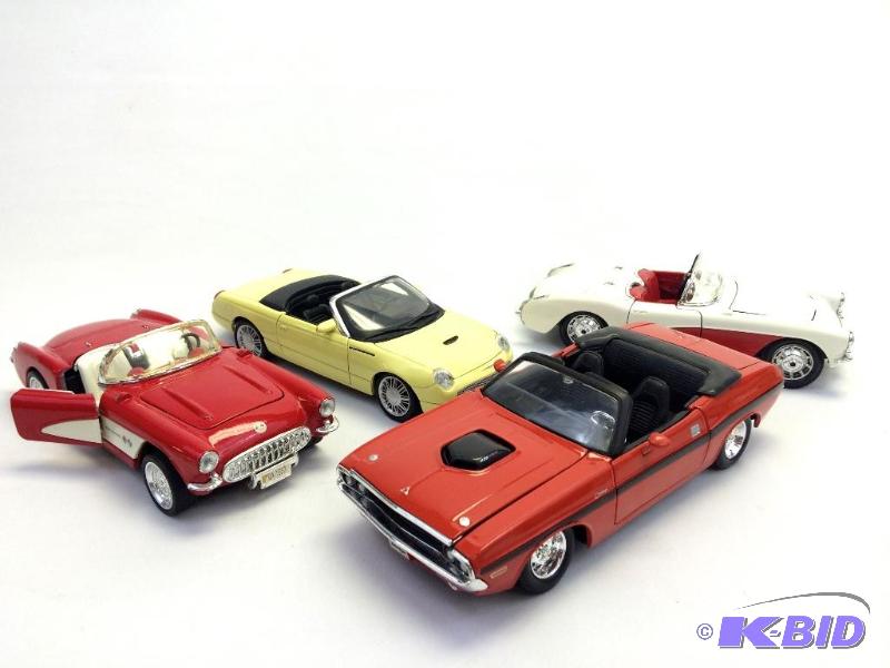 Four Die Cast Metal Cars