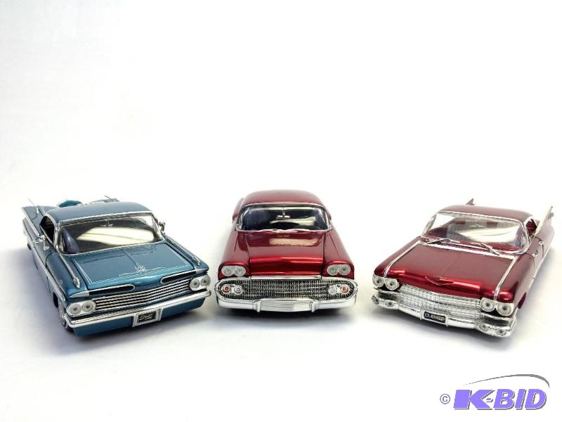 Three Die Cast Metal Cars