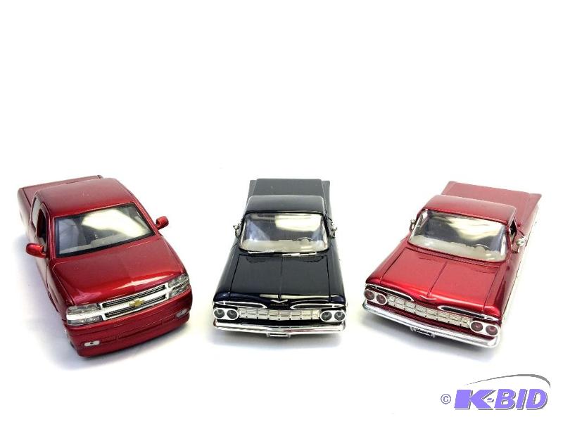 Three Die Cast Metal Cars