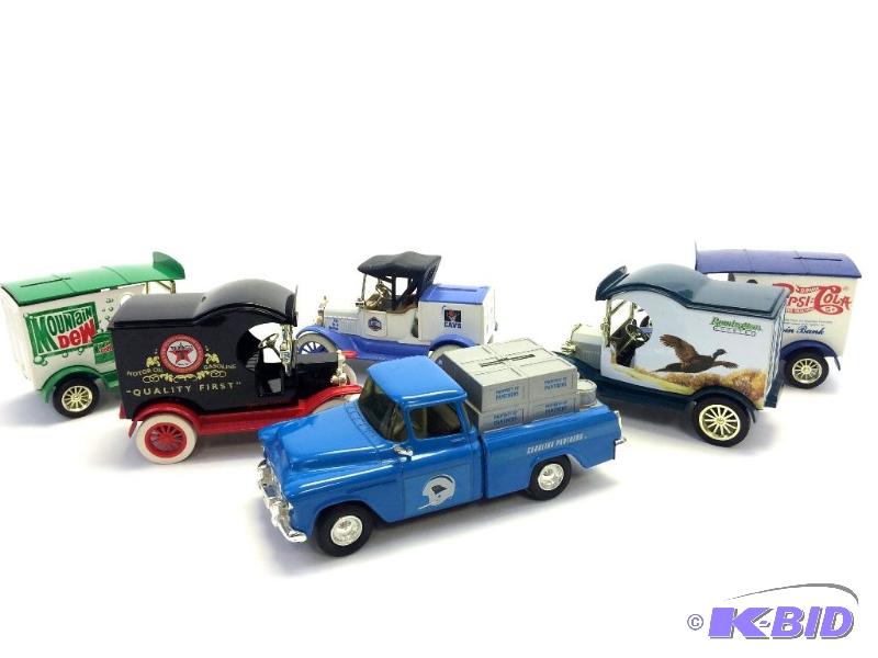 Six Cast Iron Truck Banks
