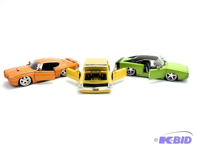 Three Die Cast Metal Cars