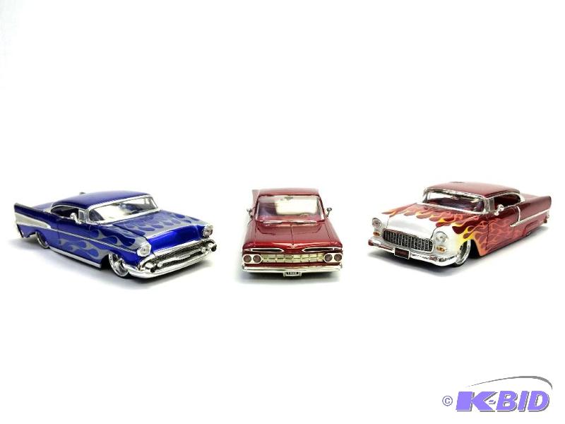 Three Die Cast Metal Cars