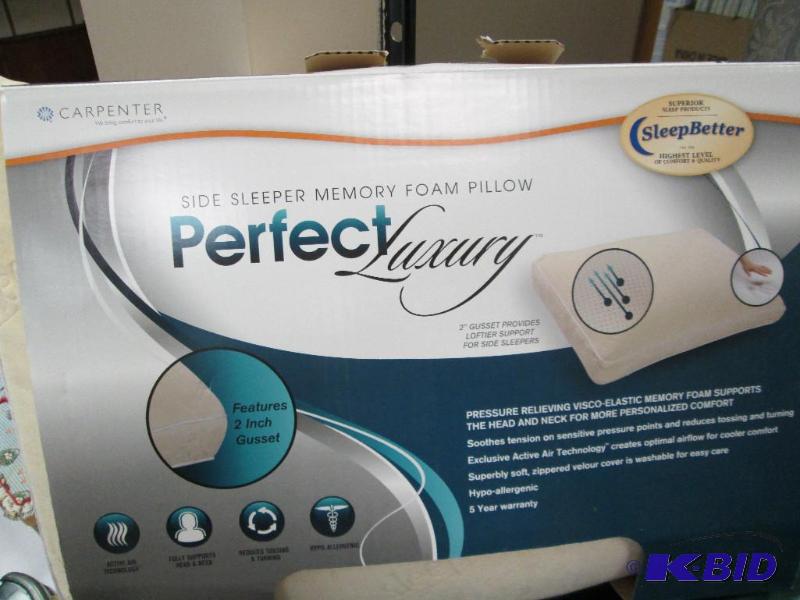 lot 15 image: Carpenter Side sleeper memory foam pillow Per...