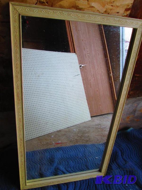 lot 3 image: Nicely framed new mirror, 26 x 45 inches...