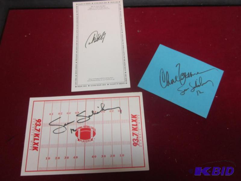 (4) autographed signatures, including Sean Sa...