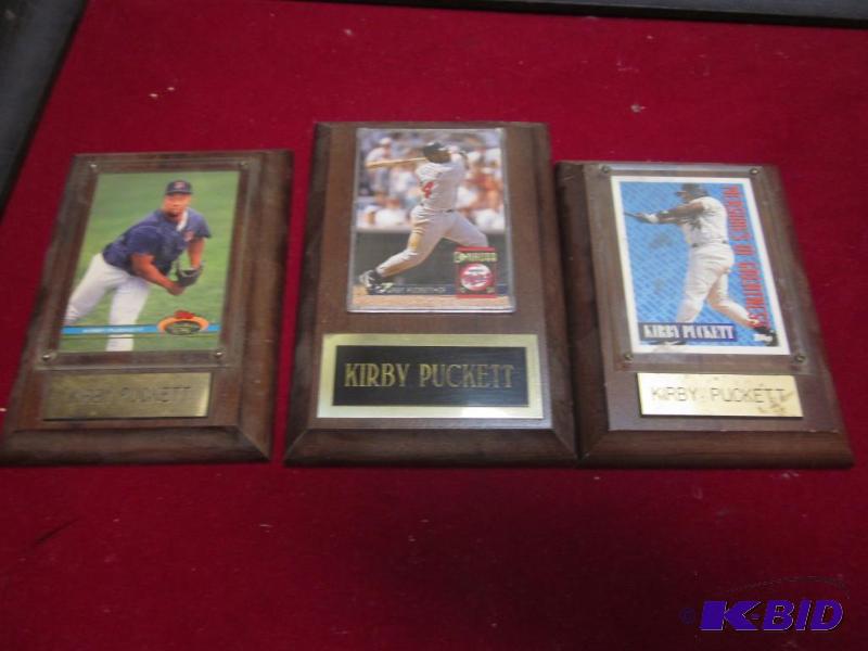 (3) Kirby Pucket plaques.  &nbsp  &nbsp...