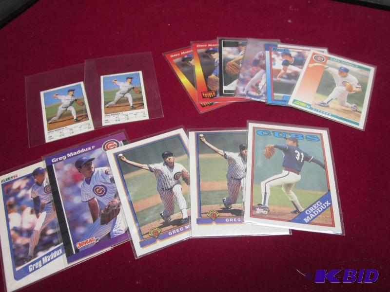 Lot of Greg Maddux baseball cards.  &nbsp  &...