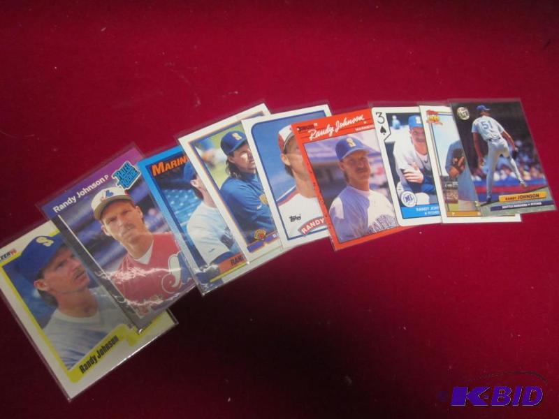 Lot of Randy Johnson baseball cards.  &nbsp ...