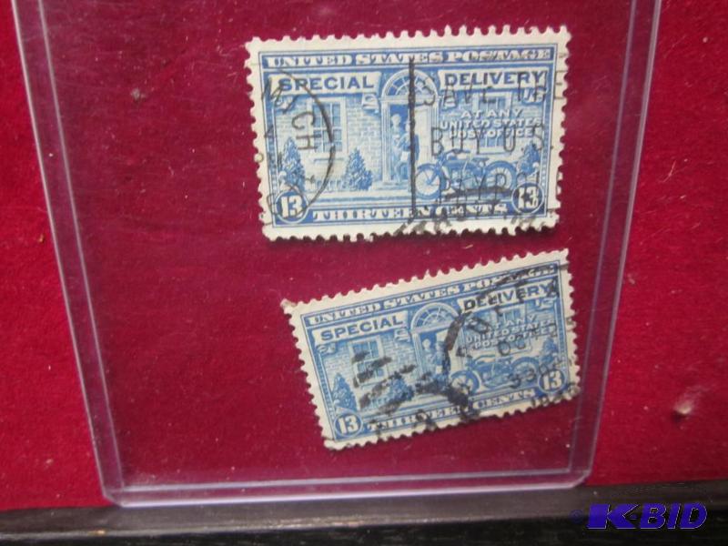 Pair of Special Delivery $0.13 cent stamps, w...