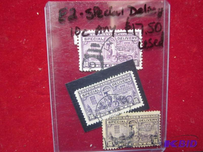 (3) E 2- Special Delivery $0.10 cent stamps w...