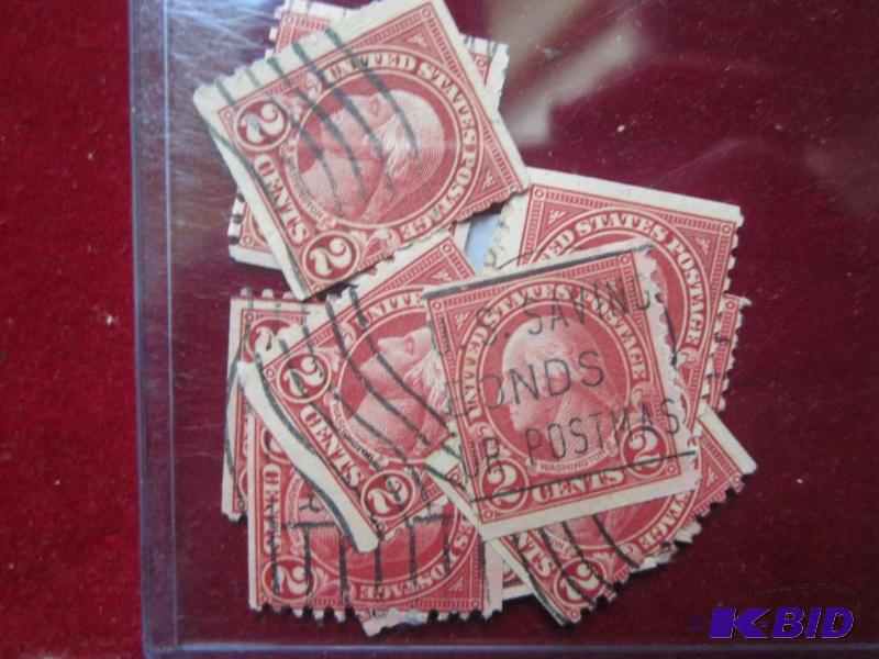 (10) plus George Washington $0.02 cent stamps...