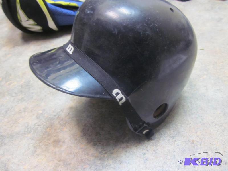 Baseball batters helmet with chin strap, size...