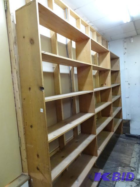Wood Shelf Unit No Contents. Nailed Together....