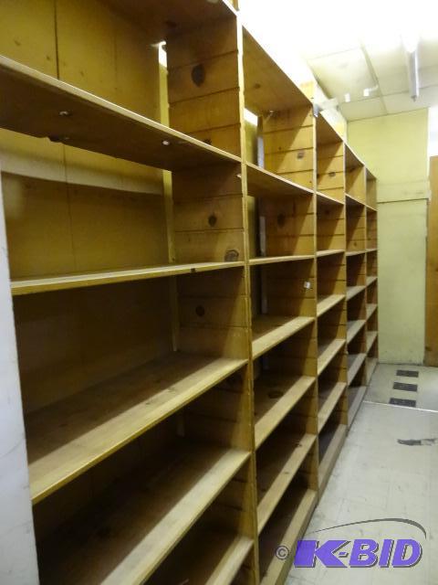 Wood Shelf Unit Qty 5. 37 X 12 X 97. 1&quot ...