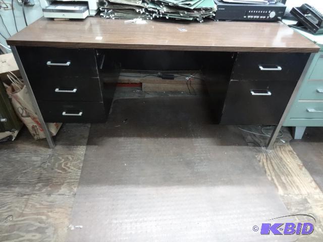 Metal Office Desk 60 X 29 X 30 No Contents. L...