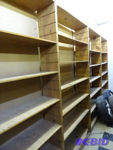 Wood Shelf Unit Qty 5. 42 X 96 X 12. 1&quot ...